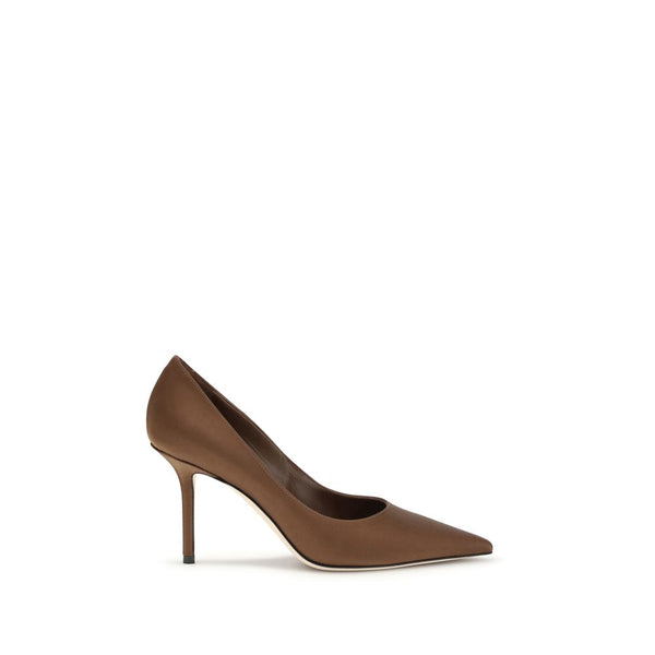 Braune Seidenpumps