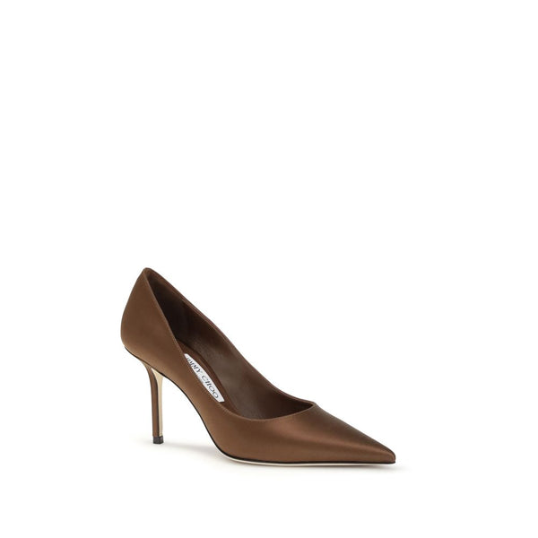 Braune Seidenpumps