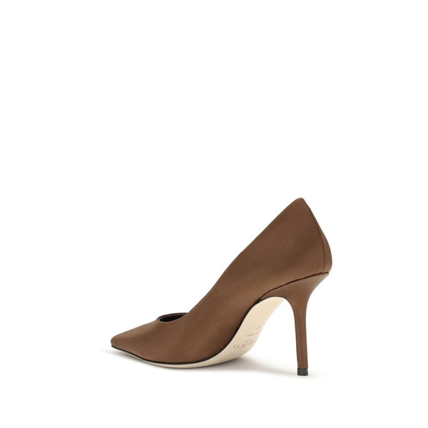 Braune Seidenpumps