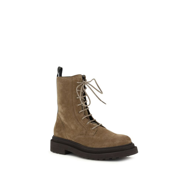 Hellbraune Kalbshaut Bos Taurus Schnürstiefel