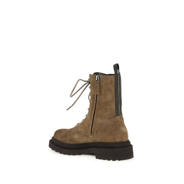 Hellbraune Kalbshaut Bos Taurus Schnürstiefel