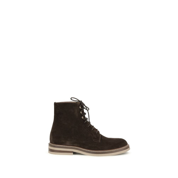 Braune Kalbshaut Bos Taurus Schnürstiefel