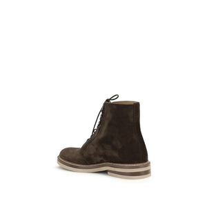 Braune Kalbshaut Bos Taurus Schnürstiefel