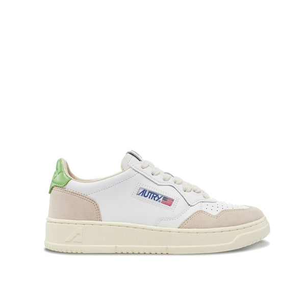 Weiße Sneakers aus Leder mit niedrigem Schaft