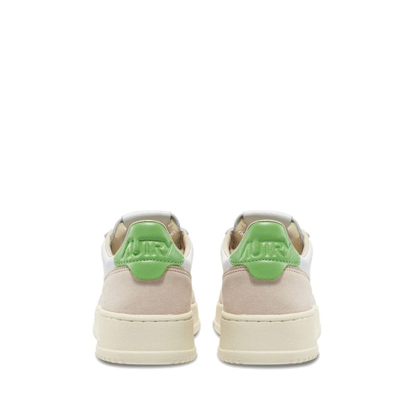 Weiße Sneakers aus Leder mit niedrigem Schaft