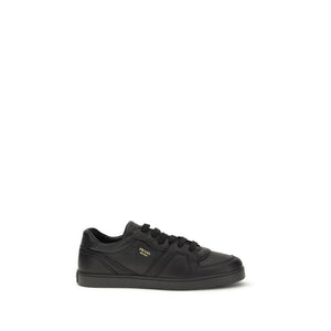 Schwarze Sneakers aus Kalbsleder Bos Taurus