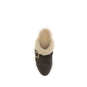 Braune Fell-Clogs