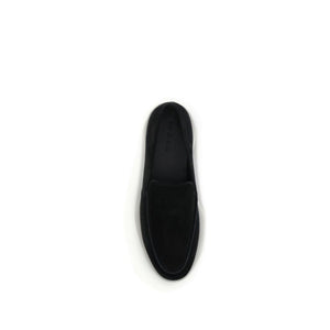 Schwarze Leder-Loafer zum Hineinschlüpfen