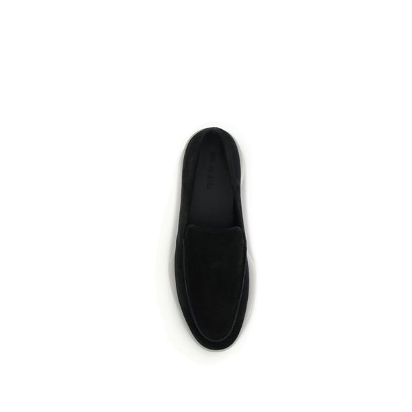 Schwarze Leder-Loafer zum Hineinschlüpfen
