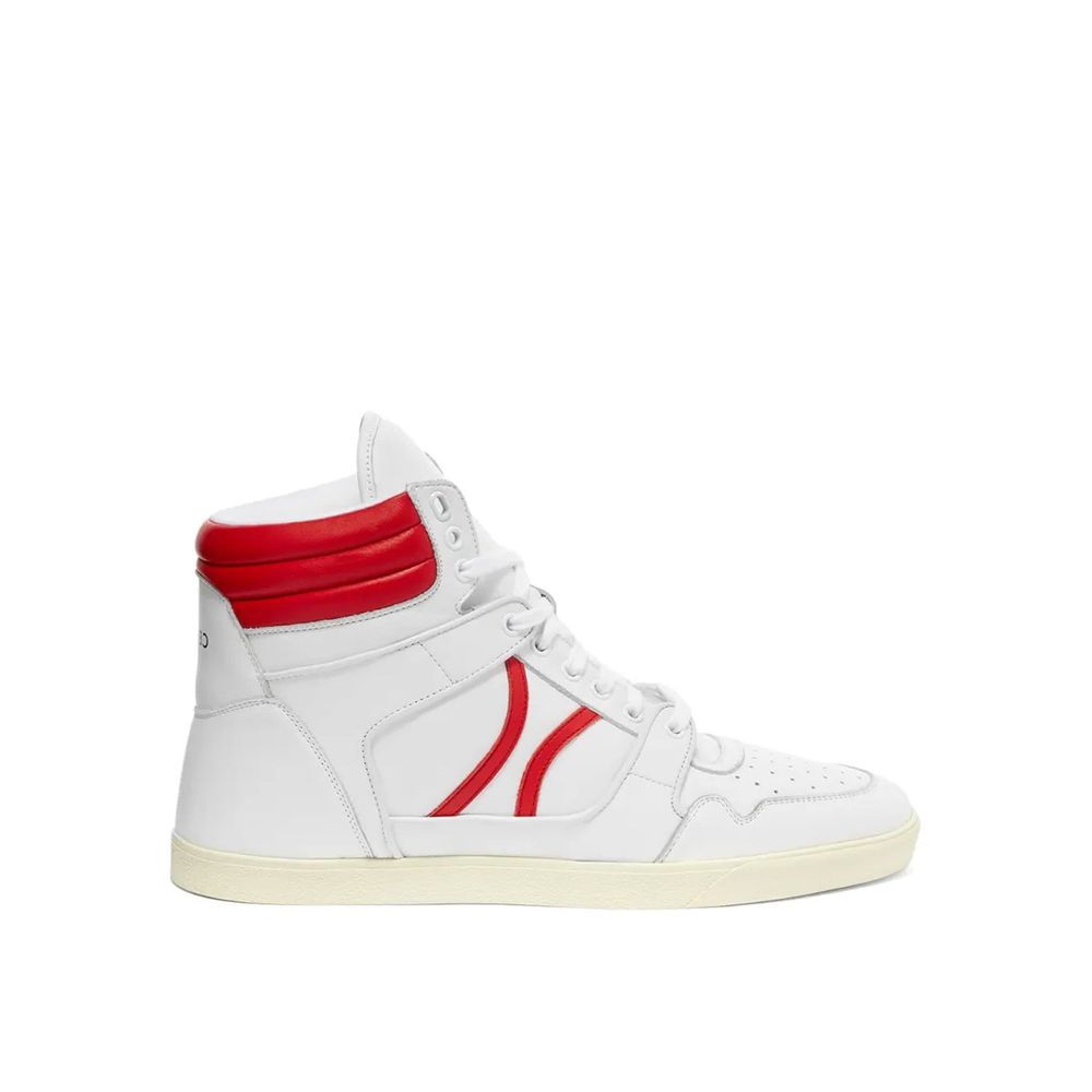 Weiße Sneaker-Boots aus Lammleder