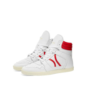 Weiße Sneaker-Boots aus Lammleder