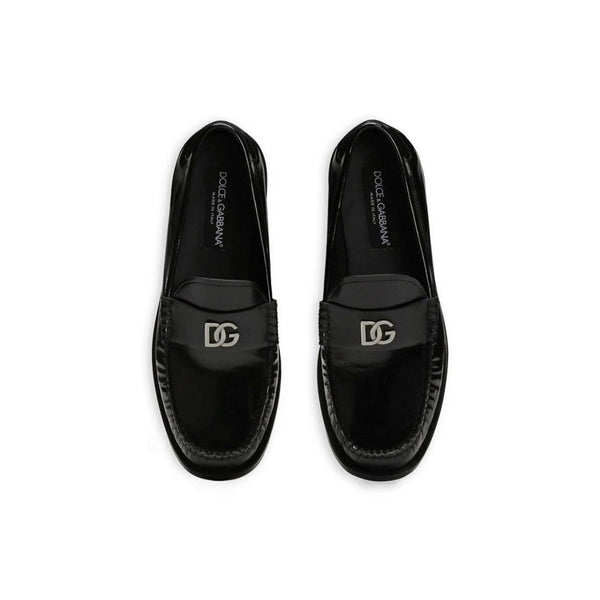 Schwarze Loafer aus Kalbsleder