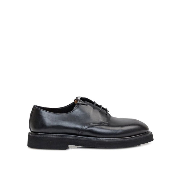 Schwarze Kalbsleder-Oxfords und -Derbies