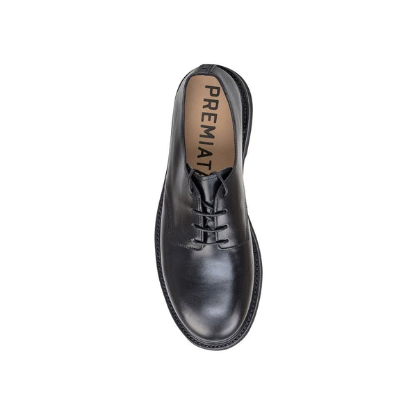 Schwarze Kalbsleder-Oxfords und -Derbies