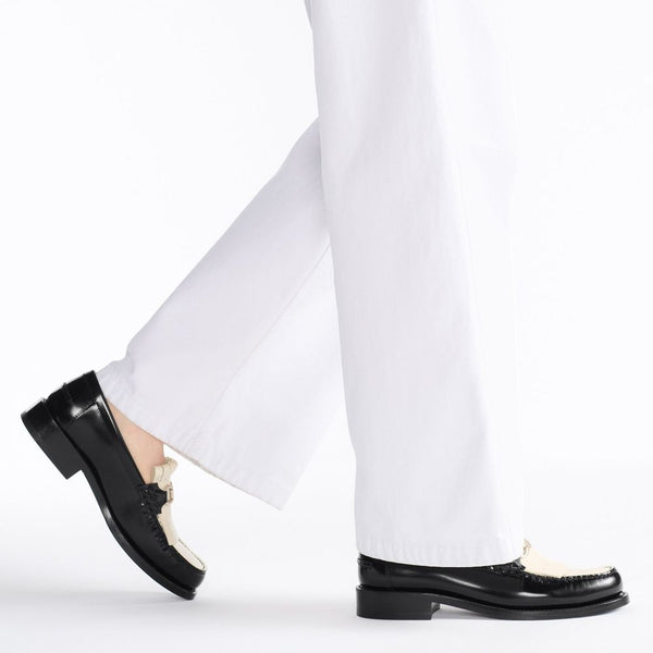 Schwarze Loafer aus Kalbsleder