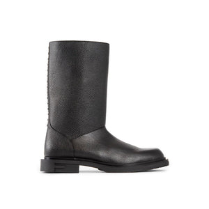 Schwarze Stiefeletten aus Kalbsleder