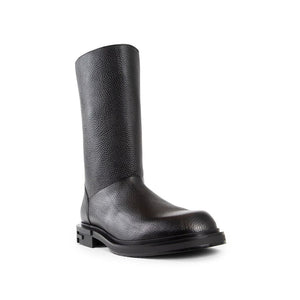 Schwarze Stiefeletten aus Kalbsleder