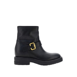 Schwarze Stiefeletten aus Kalbsleder