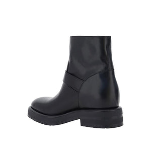 Schwarze Stiefeletten aus Kalbsleder