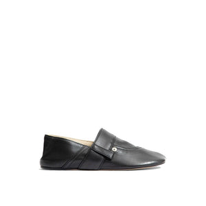 Schwarze Slipper aus Kalbsleder