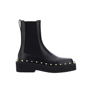 Schwarze Chelsea-Boots aus Kalbsleder