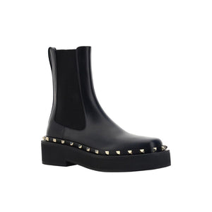 Schwarze Chelsea-Boots aus Kalbsleder