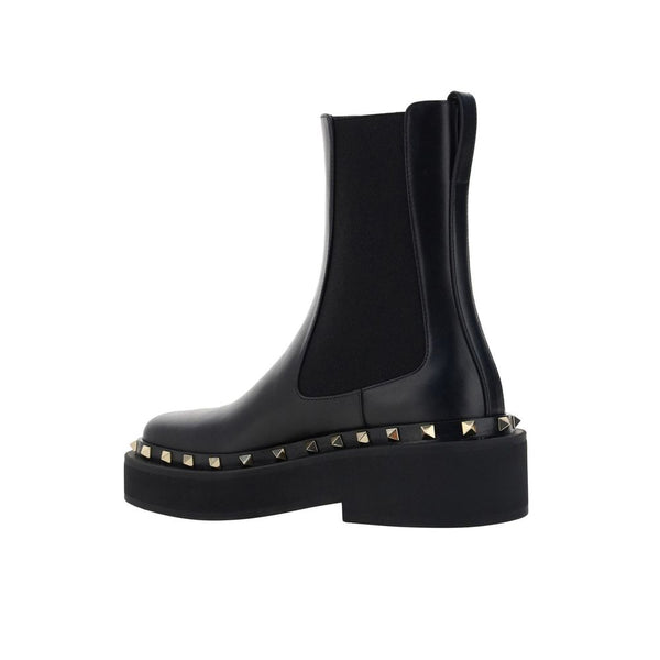 Schwarze Chelsea-Boots aus Kalbsleder