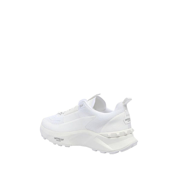 Weiße Stoff-Sneaker
