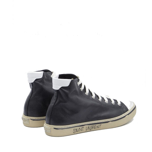 Schwarze High-Top-Sneaker aus Kalbsleder