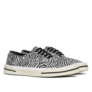 Schwarze Leinensneaker mit niedrigem Schaft