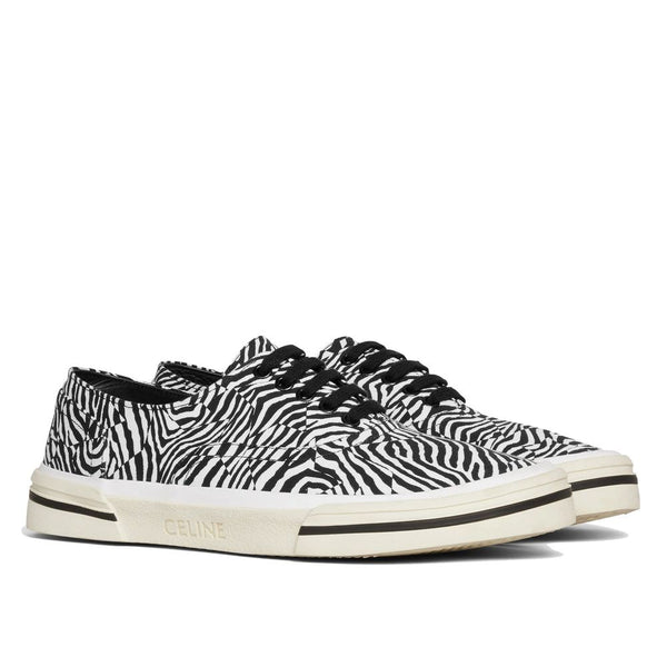 Schwarze Leinensneaker mit niedrigem Schaft