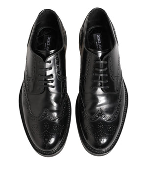 Schwarze Derby-Schuhe aus Kalbsleder für Herren