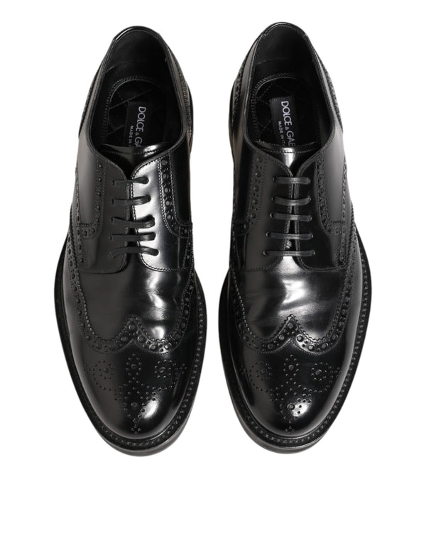 Schwarze Derby-Schuhe aus Kalbsleder für Herren