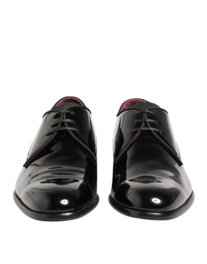 Schwarze Derby-Schuhe aus Kalbsleder für Herren