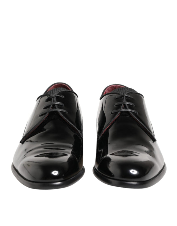 Schwarze Derby-Schuhe aus Kalbsleder für Herren