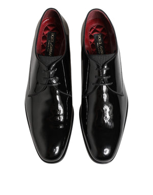 Schwarze Derby-Schuhe aus Kalbsleder für Herren