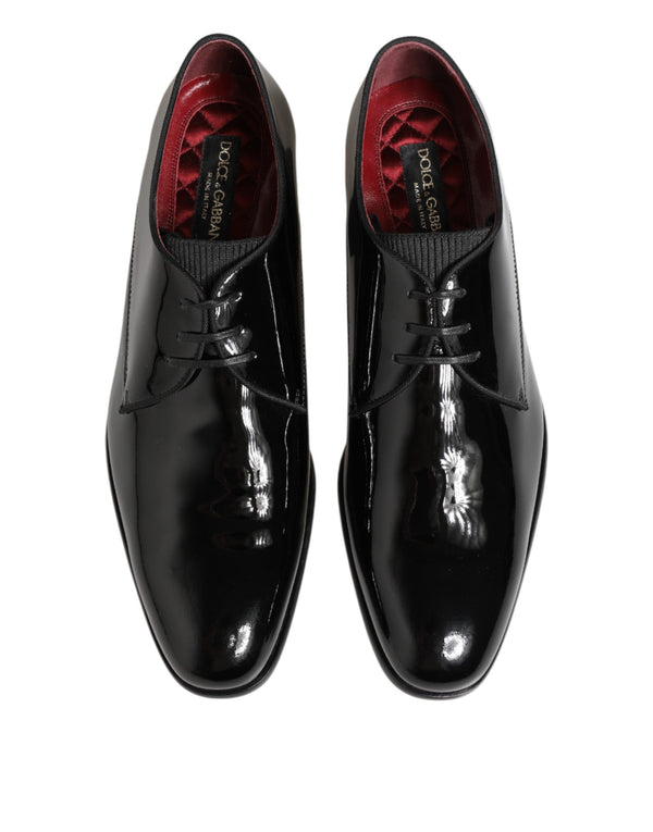 Schwarze Derby-Schuhe aus Kalbsleder für Herren