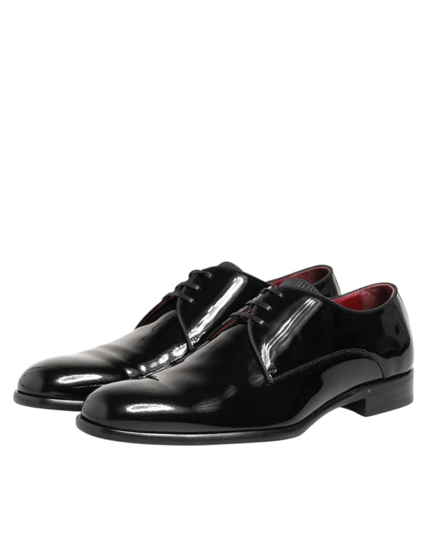 Schwarze Derby-Schuhe aus Kalbsleder für Herren