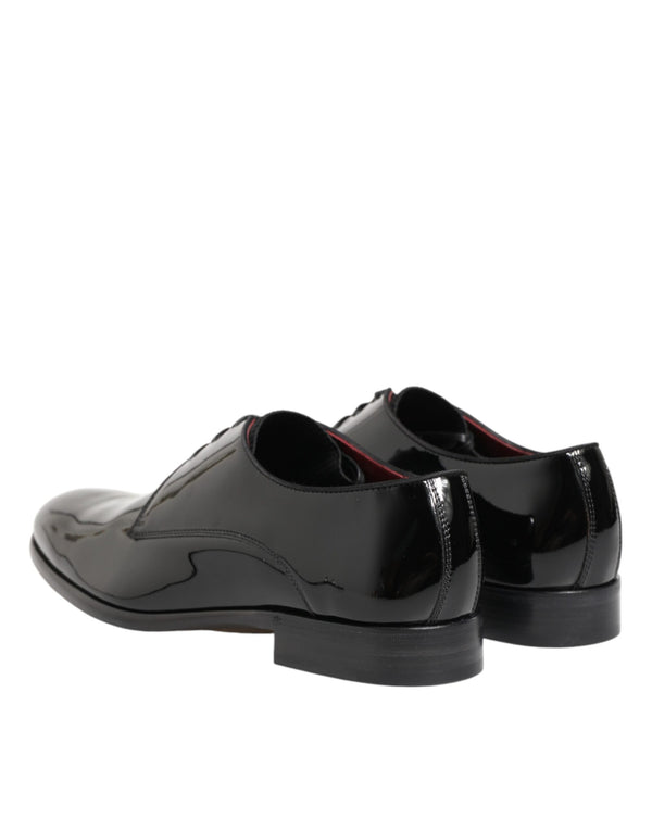 Schwarze Derby-Schuhe aus Kalbsleder für Herren