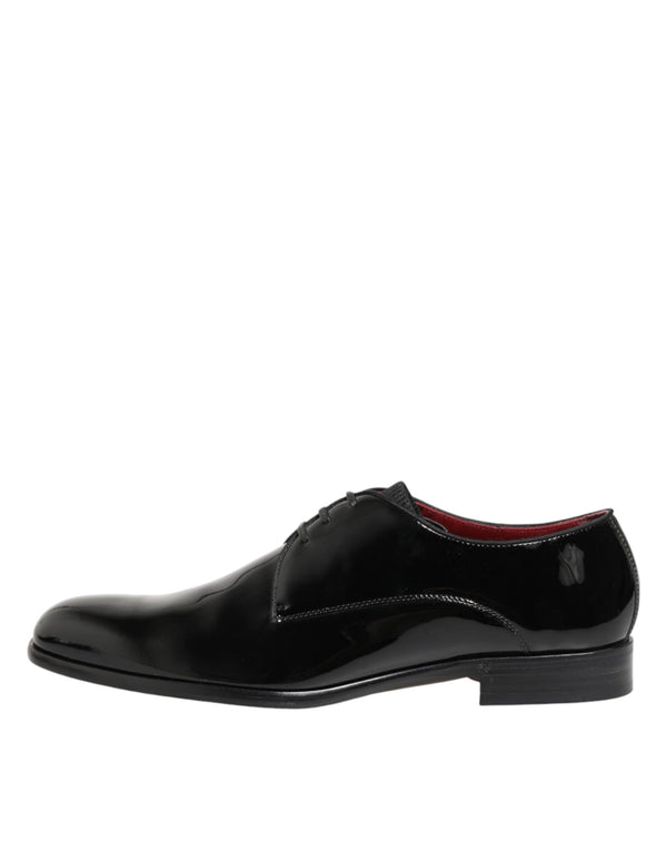 Schwarze Derby-Schuhe aus Kalbsleder für Herren