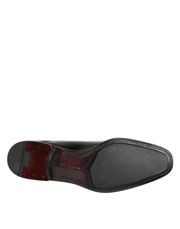 Schwarze Derby-Schuhe aus Kalbsleder für Herren