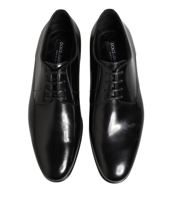 Schwarze Derby-Schuhe aus Kalbsleder für Herren