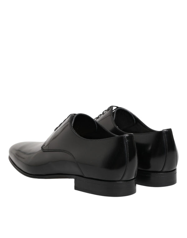 Schwarze Derby-Schuhe aus Kalbsleder für Herren