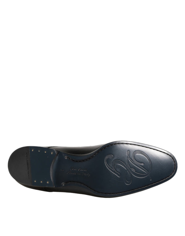 Schwarze Derby-Schuhe aus Kalbsleder für Herren
