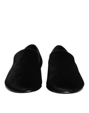 Schwarze Wildleder-Loafer zum Hineinschlüpfen