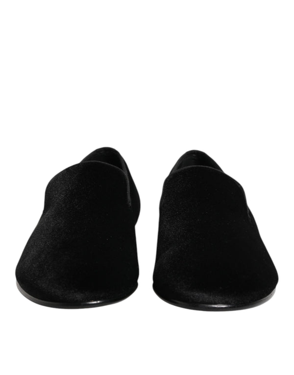 Schwarze Wildleder-Loafer zum Hineinschlüpfen