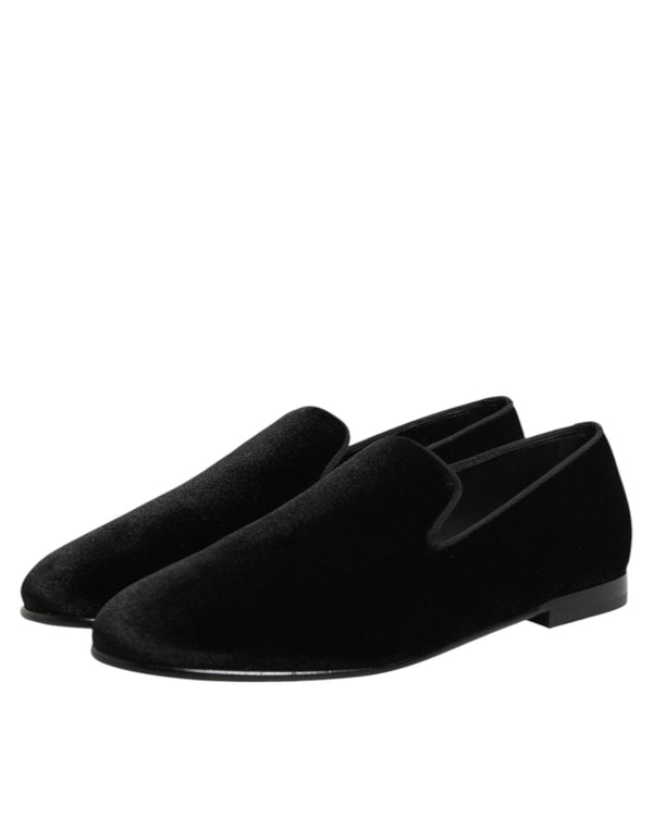 Schwarze Wildleder-Loafer zum Hineinschlüpfen