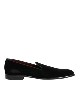 Schwarze Wildleder-Loafer zum Hineinschlüpfen
