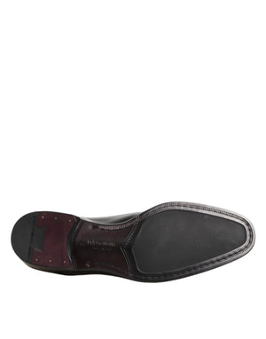 Schwarze Derby-Schnürschuhe aus Kalbsleder