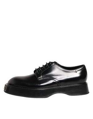Schwarze Derby-Schuhe aus Kalbsleder für Herren